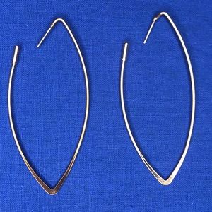 Pointed Gold Hoop Earrings